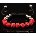 10mm joia do grânulo de Shamballa com pulseira de miçangas Pave de cristal